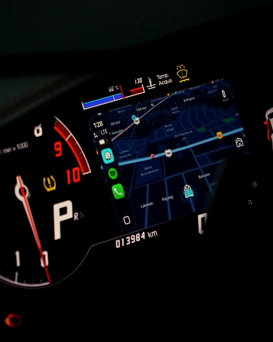 Lamborghini Huracan digital instrument cluster during module coding
